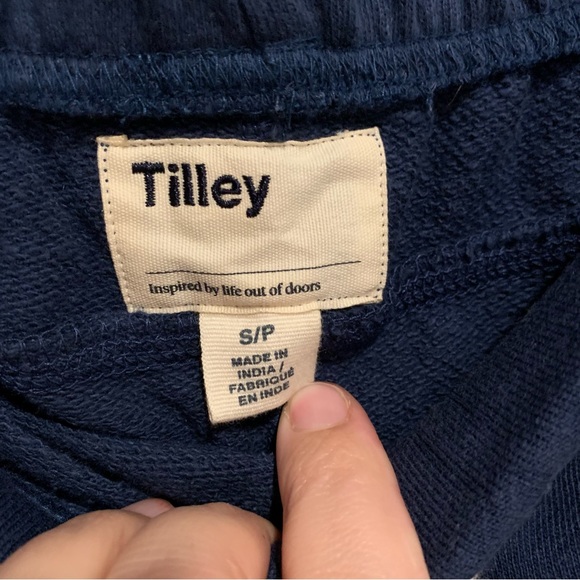 Tilley Organic French Terry Loungewear Sweatshort Navy Size S - Picture 6 of 8